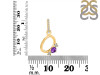Amethyst & White Topaz Alphabet O Pendant AMT-RDA-93.