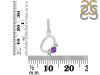 Amethyst & White Topaz Alphabet O Pendant AMT-RDA-93.