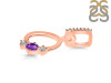 Amethyst & White Topaz Alphabet O Pendant AMT-RDA-93.