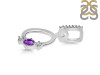 Amethyst & White Topaz Alphabet O Pendant AMT-RDA-93.