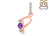 Amethyst & White Topaz Alphabet P Pendant AMT-RDA-94.