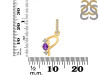 Amethyst & White Topaz Alphabet P Pendant AMT-RDA-94.