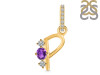 Amethyst & White Topaz Alphabet P Pendant AMT-RDA-94.