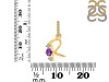 Amethyst & White Topaz Alphabet R Pendant AMT-RDA-96.