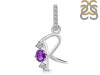 Amethyst & White Topaz Alphabet R Pendant AMT-RDA-96.