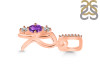 Amethyst & White Topaz Alphabet R Pendant AMT-RDA-96.