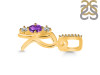 Amethyst & White Topaz Alphabet R Pendant AMT-RDA-96.