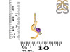 Amethyst & White Topaz Alphabet S Pendant AMT-RDA-97.