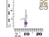 Amethyst & White Topaz Alphabet T Pendant AMT-RDA-98.