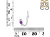 Amethyst & White Topaz Alphabet U Pendant AMT-RDA-99.