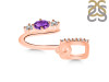 Amethyst & White Topaz Alphabet U Pendant AMT-RDA-99.