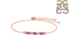 Amethyst & White Topaz Bracelet AMT-RDB-139.