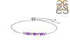 Amethyst & White Topaz Bracelet AMT-RDB-139.