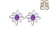 Amethyst Stud Earring AMT-RDE-11.