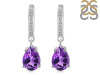 Amethyst & White Topaz Hoop Earring AMT-RDE-1223.
