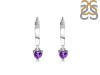 Amethyst Heart Hoop Earring AMT-RDE-1231.