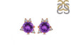 Amethyst & White Topaz Stud Earring AMT-RDE-1260.