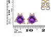 Amethyst & White Topaz Stud Earring AMT-RDE-1260.