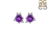 Amethyst & White Topaz Stud Earring AMT-RDE-1260.