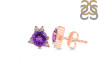 Amethyst & White Topaz Stud Earring AMT-RDE-1260.