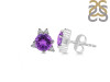 Amethyst & White Topaz Stud Earring AMT-RDE-1260.