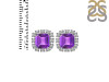 Amethyst & White Topaz Stud Earring AMT-RDE-1263.