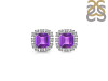 Amethyst & White Topaz Stud Earring AMT-RDE-1263.