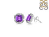 Amethyst & White Topaz Stud Earring AMT-RDE-1263.