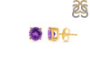 Amethyst Stud Earring AMT-RDE-1349.