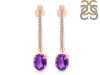 Amethyst & White Topaz Hoop Earring AMT-RDE-1469.