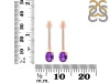 Amethyst & White Topaz Hoop Earring AMT-RDE-1469.