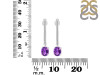 Amethyst & White Topaz Hoop Earring AMT-RDE-1469.