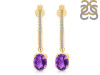 Amethyst & White Topaz Hoop Earring AMT-RDE-1469.