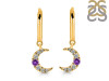 Amethyst & White Topaz Hoop Earring AMT-RDE-1471.