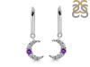 Amethyst & White Topaz Hoop Earring AMT-RDE-1471.