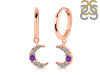 Amethyst & White Topaz Hoop Earring AMT-RDE-1471.