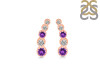 Amethyst & White Topaz Stud Earring AMT-RDE-1472.
