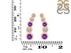 Amethyst & White Topaz Stud Earring AMT-RDE-1472.