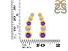 Amethyst & White Topaz Stud Earring AMT-RDE-1472.