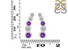 Amethyst & White Topaz Stud Earring AMT-RDE-1472.