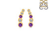 Amethyst & White Topaz Stud Earring AMT-RDE-1472.