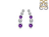 Amethyst & White Topaz Stud Earring AMT-RDE-1472.