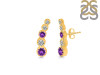 Amethyst & White Topaz Stud Earring AMT-RDE-1472.