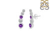 Amethyst & White Topaz Stud Earring AMT-RDE-1472.