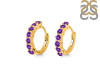 Amethyst Hoop Hoop Earring AMT-RDE-1473.