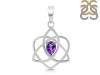 Amethyst Triquetra Heart Knot Pendant AMT-RDEP-880.