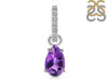 Amethyst & White Topaz Pendant AMT-RDP-550-CZ-LOOP.