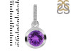 Amethyst & White Topaz Pendant AMT-RDP-742-CZ-LOOP.