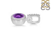 Amethyst & White Topaz Pendant AMT-RDP-742-CZ-LOOP.