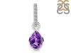 Amethyst & White Topaz Pendant AMT-RDP-779-CZ-LOOP.